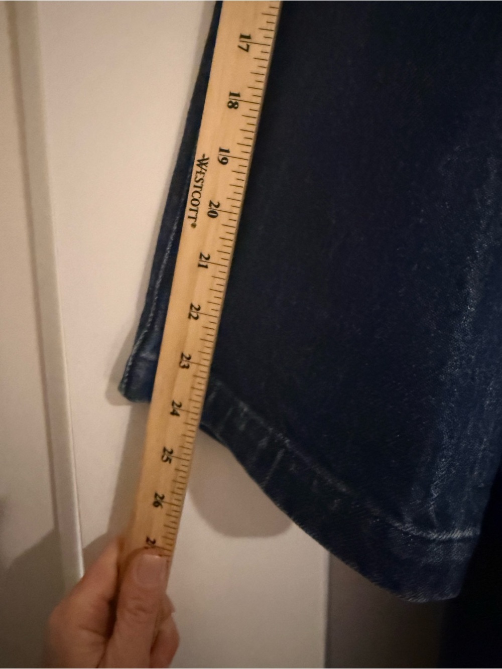 Vintage Dark Blue Denim Long Button Coat EUC 0730 - Picture 3 of 11
